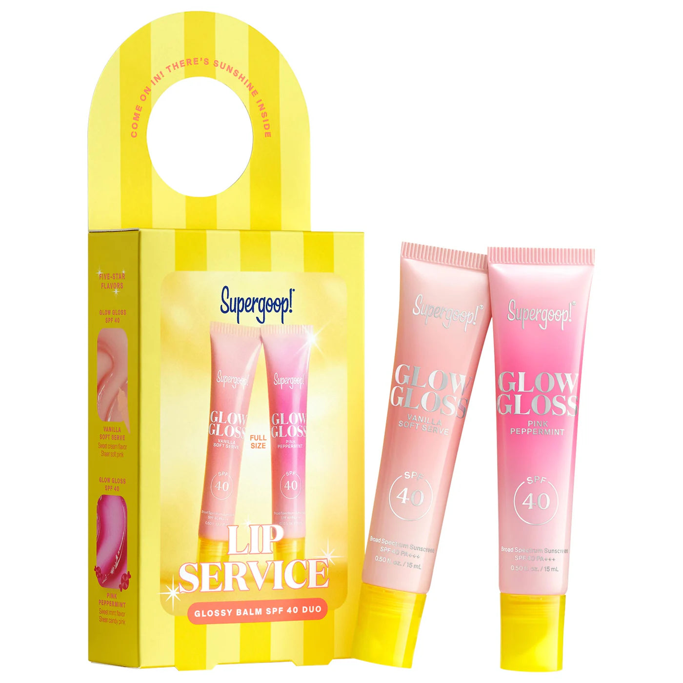 Sobre pedido: Supergoop! Lip Service Glossy Balm SPF 40 Duo